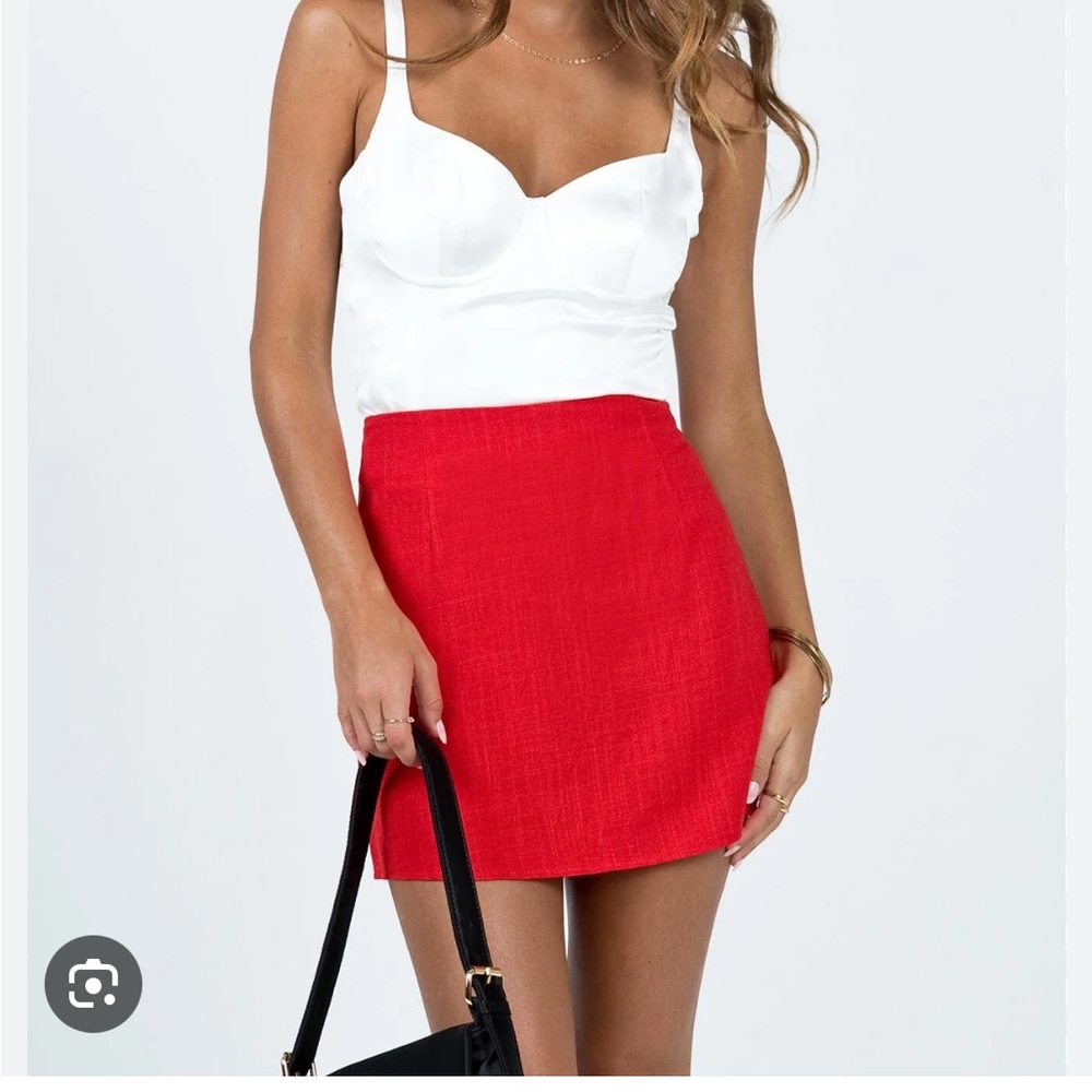 Princess Polly Vibrant Red Mini Skirt